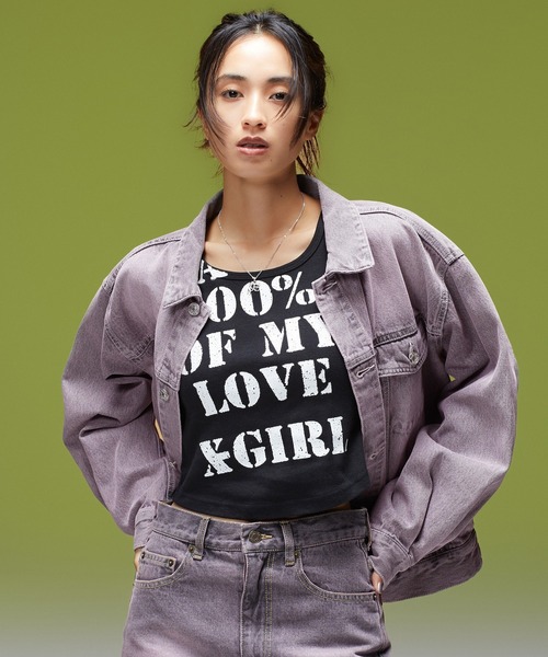 X-girl（エックスガール） デニムジャケット gジャン LOGO MARK