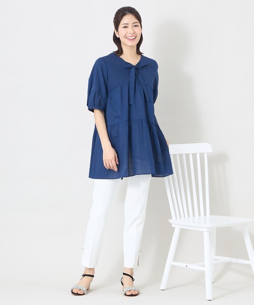 TO BE CHIC（トゥー ビー シック） ブラウス シャツ ウェーブローン
