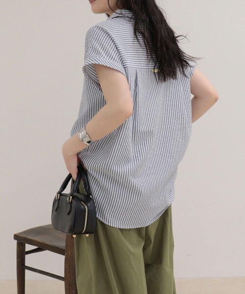 fredy emue（フレディエミュ） ブラウス シャツ 半袖 FR刺しゅう 
