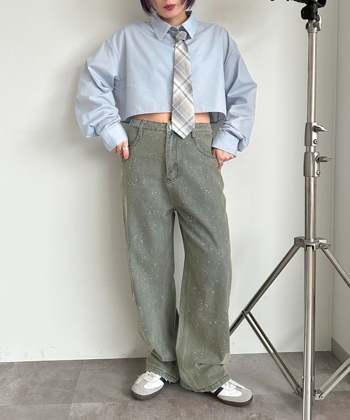 「apres jour mignon」 デニムパンツ MEDIUM インディゴブルー レディース_画像2