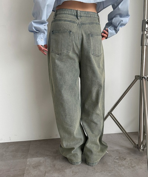 「apres jour mignon」 デニムパンツ MEDIUM インディゴブルー レディース_画像3