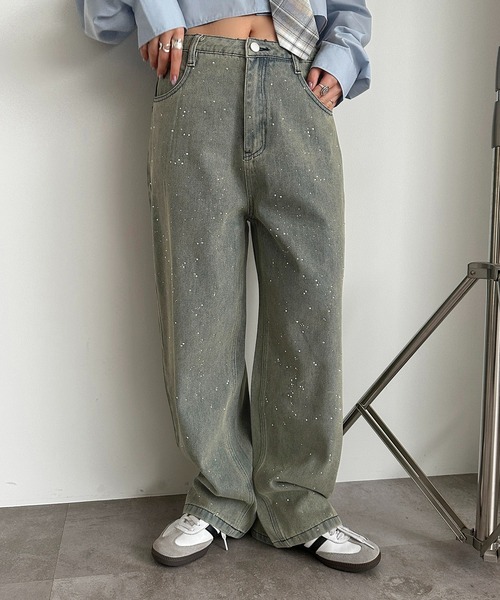「apres jour mignon」 デニムパンツ MEDIUM インディゴブルー レディース_画像4