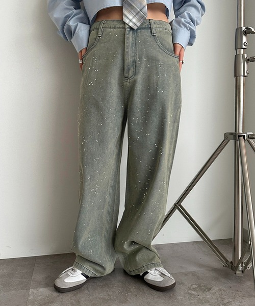 「apres jour mignon」 デニムパンツ MEDIUM インディゴブルー レディース_画像5