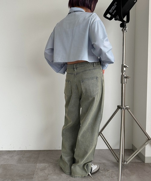 「apres jour mignon」 デニムパンツ MEDIUM インディゴブルー レディース_画像6