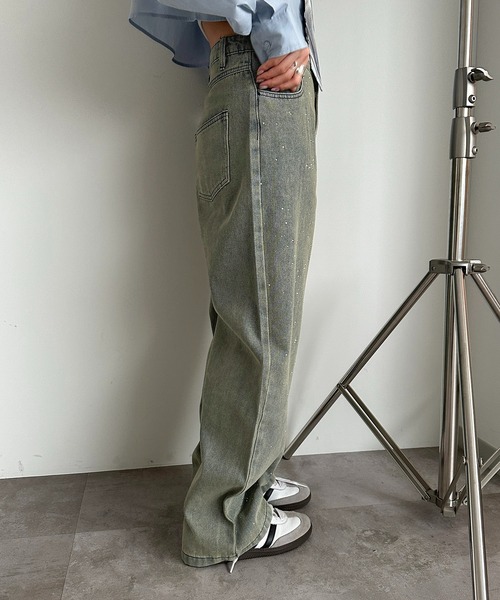 「apres jour mignon」 デニムパンツ MEDIUM インディゴブルー レディース_画像7