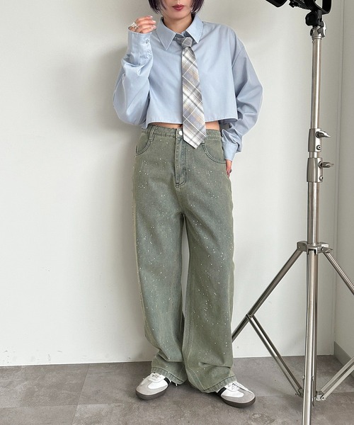 「apres jour mignon」 デニムパンツ MEDIUM インディゴブルー レディース_画像8