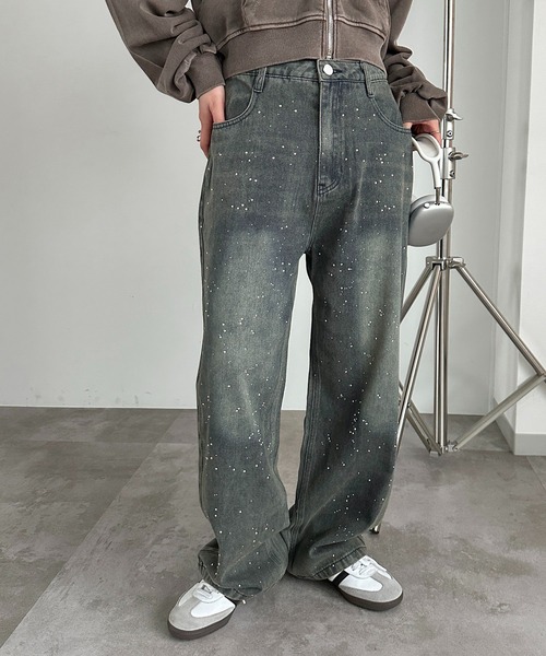 「apres jour mignon」 デニムパンツ MEDIUM インディゴブルー レディース_画像9