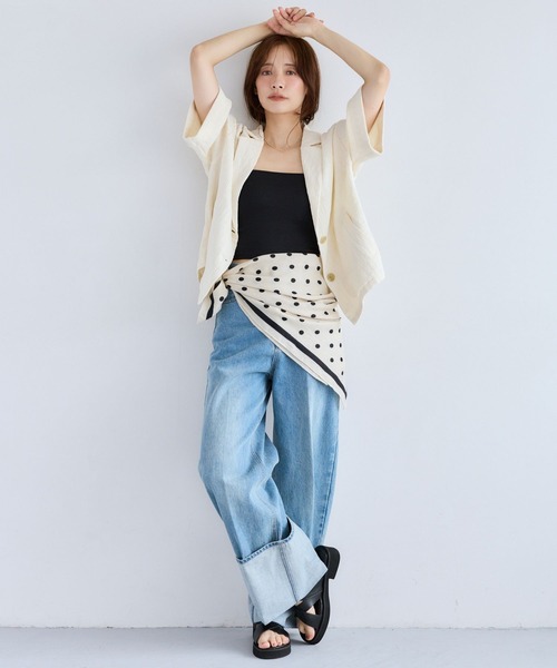 カップ付き キャミソール カップインナーショートキャミ　878214 | mysty woman | 06