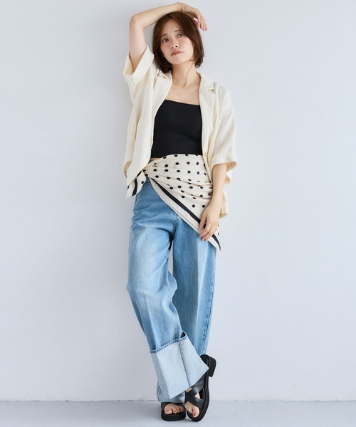 カップ付き キャミソール カップインナーショートキャミ　878214 | mysty woman | 07
