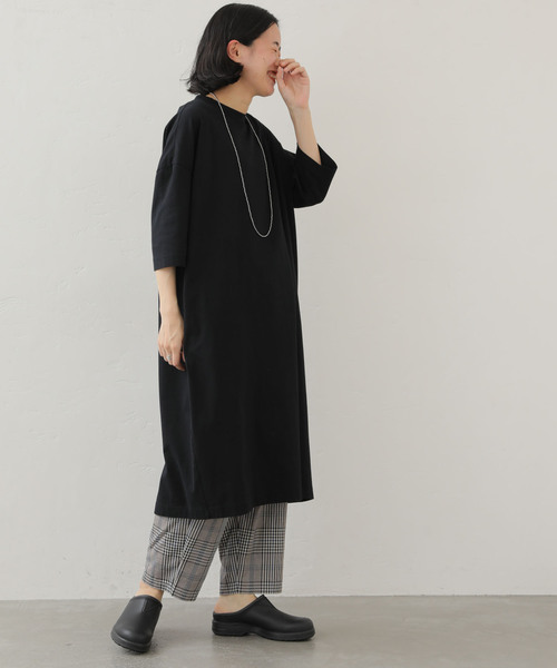 「JOURNAL STANDARD LUXE」 半袖ワンピース MEDIUM ブラック レディース_画像8