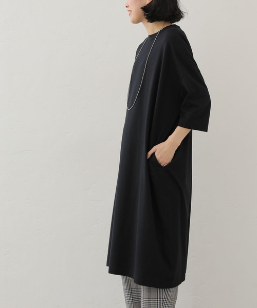 「JOURNAL STANDARD LUXE」 半袖ワンピース MEDIUM ブラック レディース_画像9