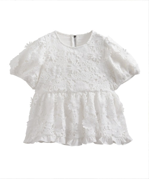 Fit more（フィットモア） 総レースフリルトップス レディース
