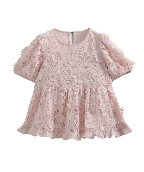 Fit more（フィットモア） 総レースフリルトップス レディース