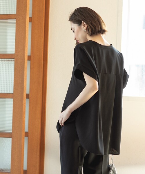 「OPAQUE.CLIP」 半袖ブラウス 42 ベージュ レディース_画像5