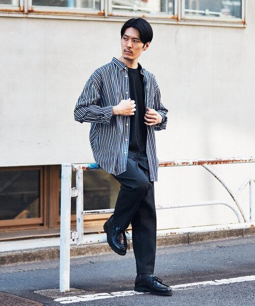 「THOMAS MASON」 長袖シャツ MEDIUM グリーン メンズ_画像4