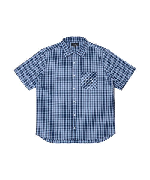 s*.様 AFB チェック柄 半袖シャツ ネイビー Mサイズ AFB（エーエフビー） シャツ 半袖 SS CHECK SHIRTS メンズ : ZOZOTOWN
