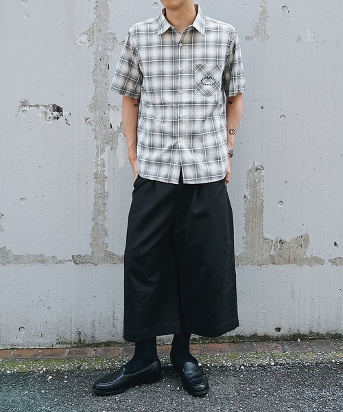 AFB（エーエフビー） シャツ 半袖 SS CHECK SHIRTS メンズ : ZOZOTOWN