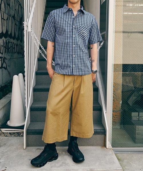 AFB（エーエフビー） シャツ 半袖 SS CHECK SHIRTS メンズ : ZOZOTOWN