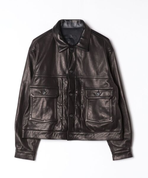 A LEATHER（エーレザー） コート ジャケット A LEATHER Trucker Jacket