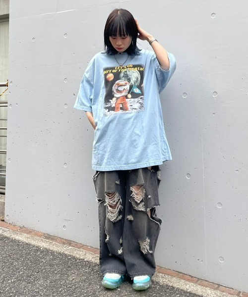 「Candy Stripper」 7分袖ワンピース 2 ブラック レディース_画像2
