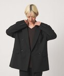 ジャケット テーラードジャケット 毛ポリエステ...の詳細画像3