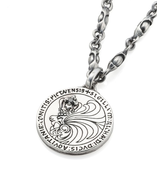 ネックレス “HOWL”コインネックレス/シルバー925「LION HEART / ライオンハート」 メンズの画像