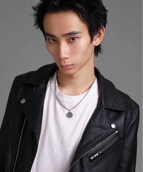 ネックレス “HOWL”コインネックレス/シルバー925「LION HEART / ライオンハート」 メンズの画像