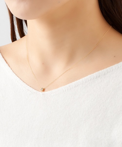 ネックレス K18 イエローゴールド ダイヤモンド ネックレス ESTELLE/エステール WEB限定 レディースの画像