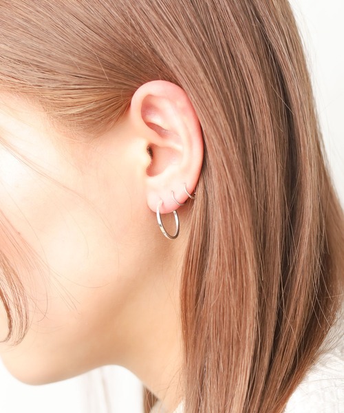 silver925 ピアス ピアス SILVER925 18mmフープピアス レディース メンズ