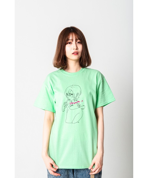 Revo. tシャツ 半袖 藍にいな × PALM/STRIPES 「 融合し得ない僕たちは