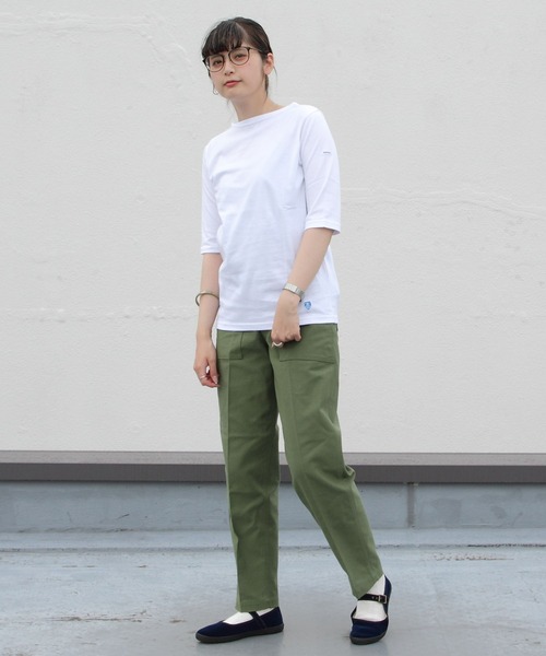 新品　ORCIVAL オーシバル　40/2 ボートネックハーフスリーブ　ソリッド ORCIVAL/オーシバル 40/2 ボートネックハーフスリーブ ソリッド