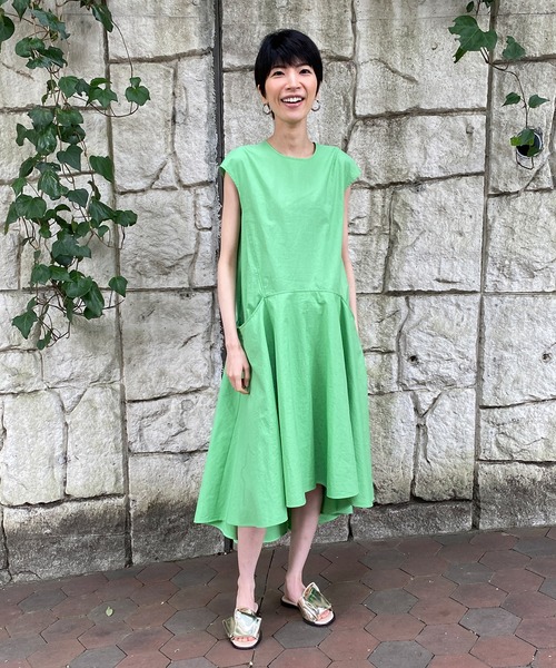 特別セーフ ワンピース Aラインドレス リネンmix ワンピース カラー ネイビー Psicanalise Sp Com Br