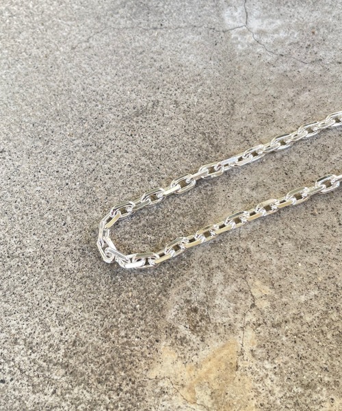 ネックレス SILVER925 4面カットアズキ チェーン（太） ネックレス50cm メンズの画像