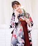 着物 ガールズ 簡易袴 5点セット ( 二尺袖...の詳細画像1