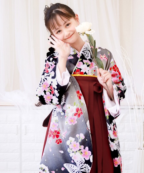 ジュニア　簡易袴セット　150cm 楽天市場】(袴5点セット 簡易袴 ジュニア) 袴セット 簡易 簡単 卒業式