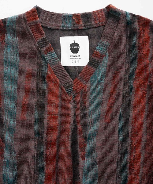 SHAREEF（シャリーフ） tシャツ BRUSHING LINE JQ V-NECK L/S メンズ 