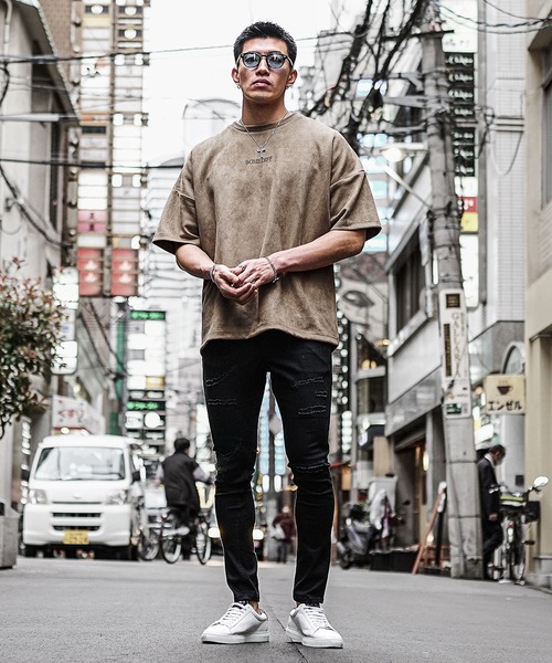 SOMEDIFF（サムディフ） tシャツ スウェード半袖Tシャツ メンズ