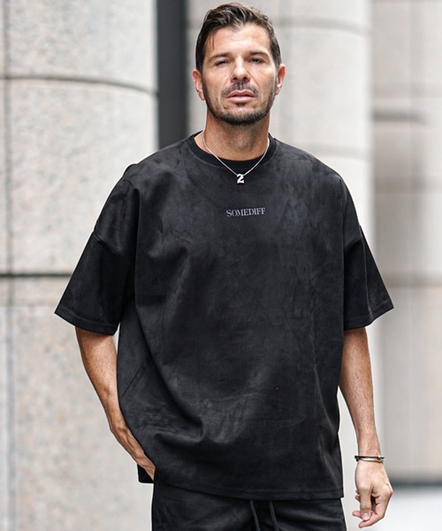 s*︎様 60s ブラック フェード 半袖スウェット VIRGINIA TECH SOMEDIFF（サムディフ） tシャツ スウェード半袖Tシャツ メンズ