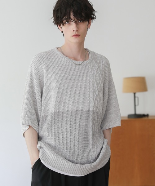 Gianfranco Ferre メンズ サマーニット サマーニット メンズ◇フィッシャーマンサマーニット◇春服 春物