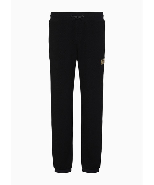 新品未使用　エンポリオアルマーニ　ジャージパンツ　ブラック　ゴールドロゴ入り　L 新品未使用 エンポリオアルマーニ ジャージパンツ ブラック ゴールド