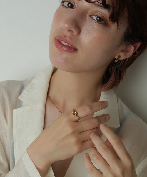 ORLEAN 指輪 リング 金属アレルギー対応 ニュアンスノットデザイン