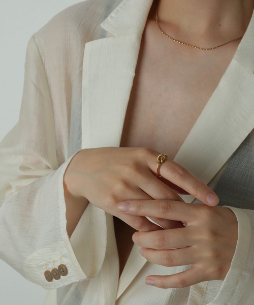 ORLEAN 指輪 リング 金属アレルギー対応 ニュアンスノットデザイン