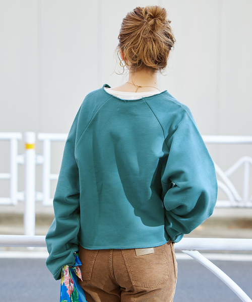 トレーナー スウェット 「Gleamy/グリーミー」ショートスウェット レディース B.C STOCK トレーナー スウェット 「Gleamy/グリーミー