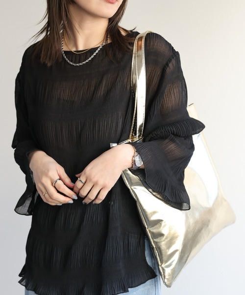 ap retro ブラウス シャツ シアーシャーリングブラウス