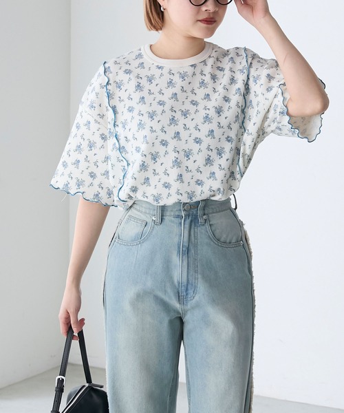 forksy. tシャツ 「forksy.」「セットアップ対応」小花柄
