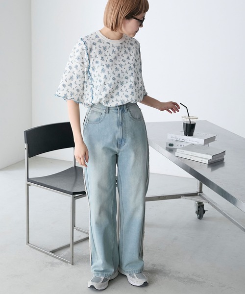forksy. tシャツ 「forksy.」「セットアップ対応」小花柄