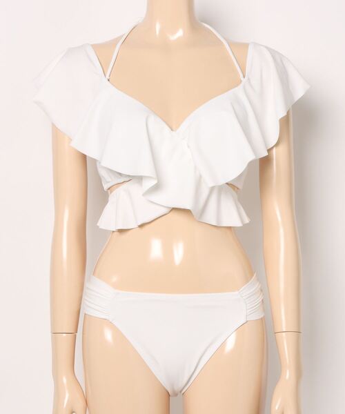San-ai Resort 三愛水着楽園 水着 shoulder frill ビキニ「BLUE EDGE
