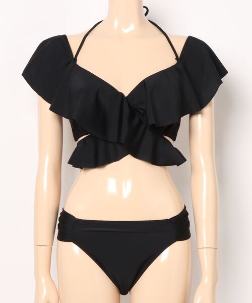 San-ai Resort 三愛水着楽園 水着 shoulder frill ビキニ「BLUE EDGE