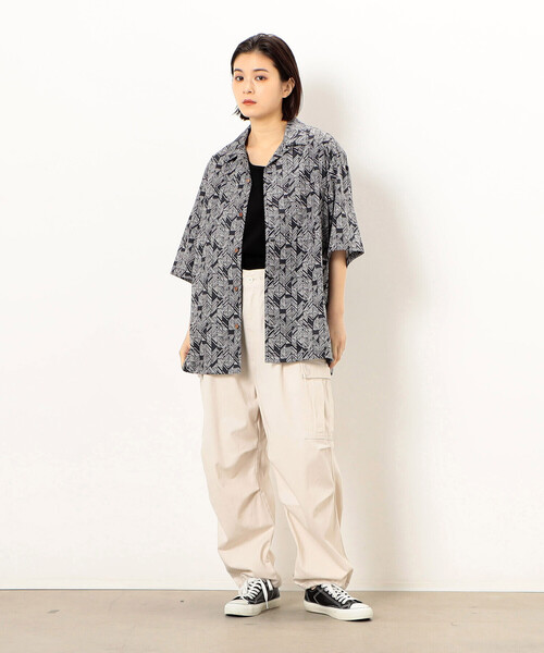 beauty&amp;youth アフリカンプリント5分袖シフォンシャツ 楽天市場】アフリカンプリント シャツ フィッシュ 魚柄 ボーダー 水玉