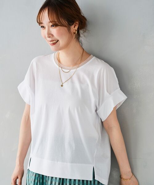 tシャツ シルケットタックスリーブプルオーバー レディース